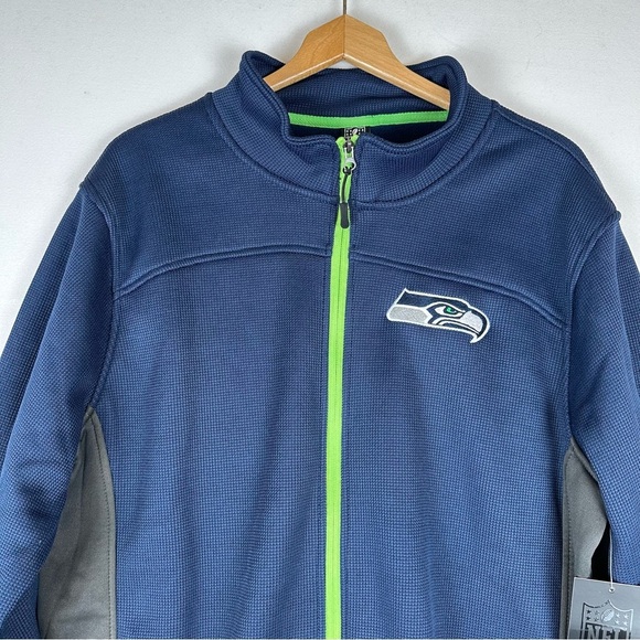 NFL Seattle Seahawks Waffle Fleece Lined Embroidered Full Zip Jacket NWT - Picture 2 of 11